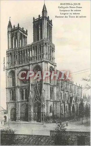 Cartes postales Mantes la Jolie Collegiale Notre Dame