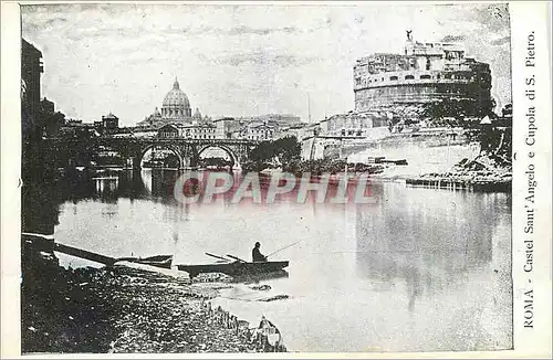 Ansichtskarte AK Roma Castel Sant Angelo e Cupola di S Pietro