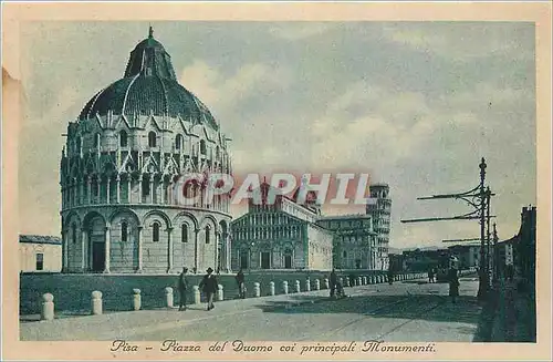 Cartes postales Pisa Piazza del Duomo coi principali Monumenti