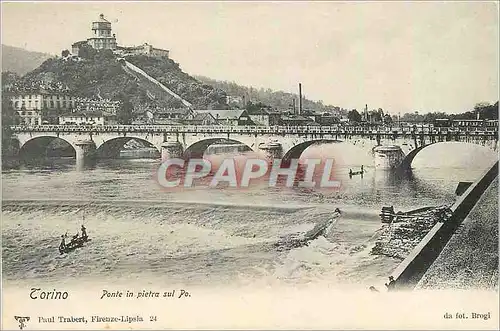 Cartes postales Torino Ponte in pietra sul Po