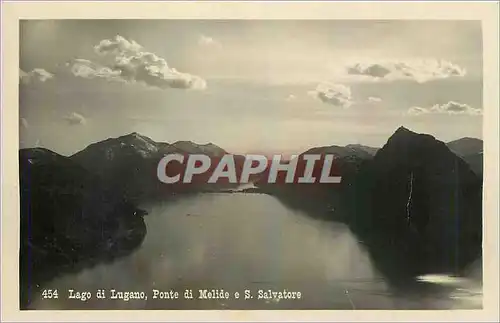Cartes postales Lago di Lugano Ponte de Melide e S Salvatore