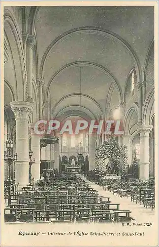 Cartes postales Epernay Interieur de l'Eglise Saint Pierre et Saint Paul
