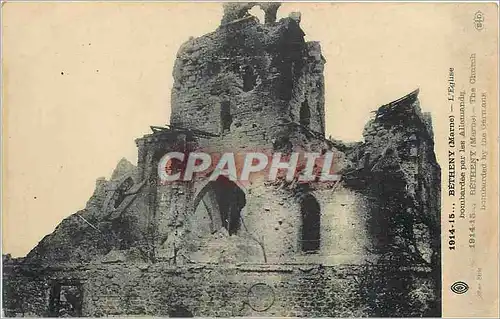 Cartes postales Betheny Marne L'Eglise Militaria