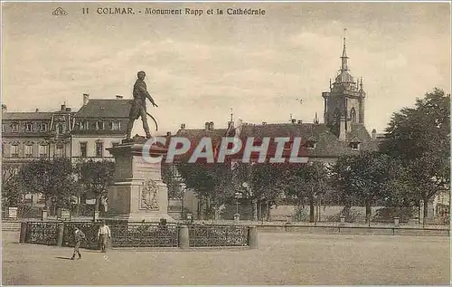 Cartes postales Colmar Monument Rapp et la Cathedrale