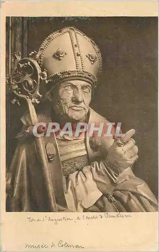 Cartes postales Musee de Colmar Tete de St Augustin de l'Autel d'Isenheim