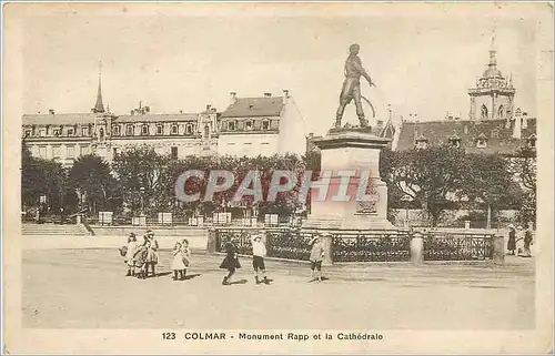 Cartes postales Colmar Monument Rapp et la Cathedrale