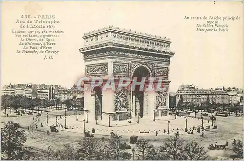 Cartes postales Paris Arc de Triomphe de l'Etoile