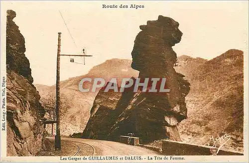 Cartes postales Route des Alpes Les Gorges de Guillaumes et Daluis La Tete de Femme