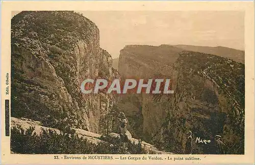 Ansichtskarte AK Environs de Moustiers Les Gorges du Verdon Le point sublime