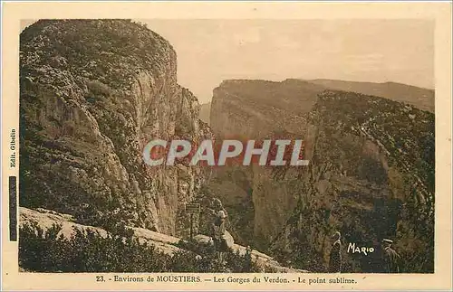 Cartes postales Environs de Moustiers Les Gorges du Verdon Le point sublime