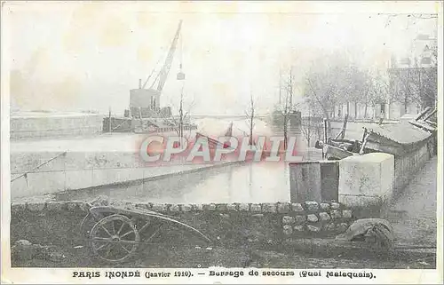 Cartes postales Paris Inonde Barrage de secours