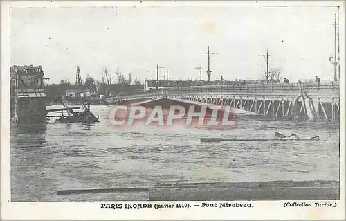 Cartes postales Paris Inonde Pont Mirabeau