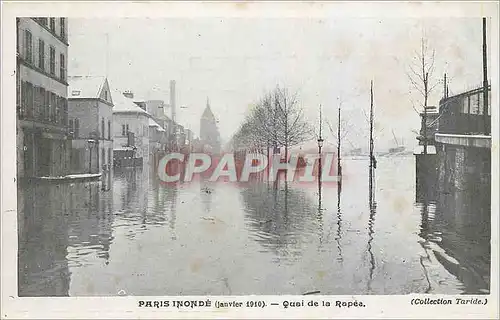 Cartes postales Paris Inonde Quai de la Rapea