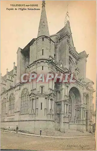 Ansichtskarte AK Villeneuve sur Yonne Facade de l'Eglise Notre Dame