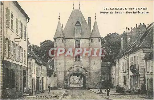 Cartes postales Villeneuve sur Yonne Porte de Sens Vue interieure