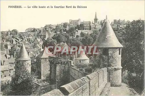 Ansichtskarte AK Fougeres La ville haute et la Courtine Nord du Chateau