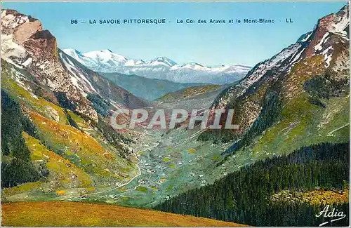 Cartes postales La Savoie Pittoresque Le Col des Aravis et le Mont Blanc