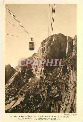 Cartes postales Chamonix Arrivee du Teleferique au Sommet du Brevent