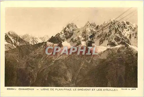 Cartes postales Chamonix Ligne de Plan Praz Le Brevent et les Aiguilles