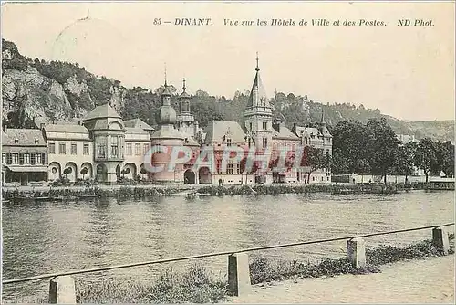 Cartes postales Dinant Vue sur les Hotels de Ville et des Postes