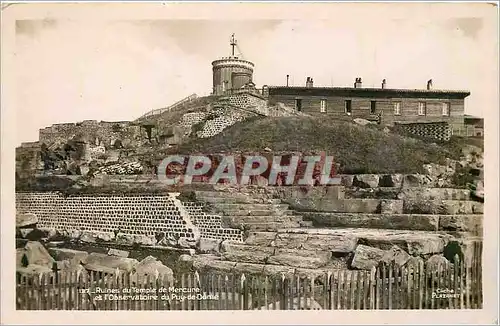 Cartes postales Ruines du Temple de Mercure et l'Observatoire du Puy de Dome