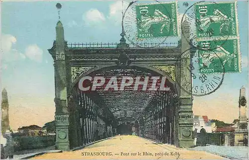 Cartes postales Strasbourg Pont sur le Rhin pres de Kehl