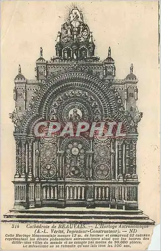 Ansichtskarte AK Cathedrale de Beauvais L'Horloge Astronomique