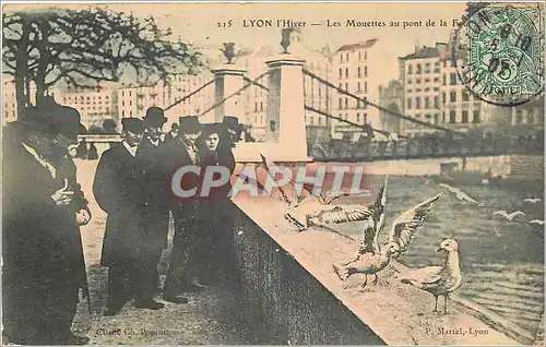 Ansichtskarte AK Lyon l'Hiver Les Mouettes au pont