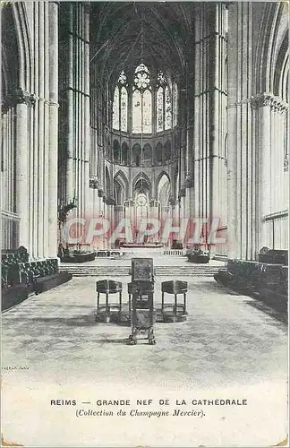 Ansichtskarte AK Reims Grande Nef de la Cathedrale Champagne Mercier Ch�teau de Pekin Chine China