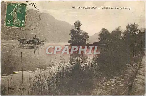 Ansichtskarte AK Lac d'Annecy Un joli coin vers Duingt Bateau