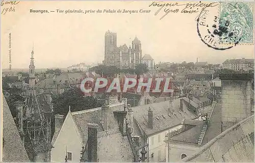 Ansichtskarte AK Bourges Vue generale prise du Palais de Jacques Coeur