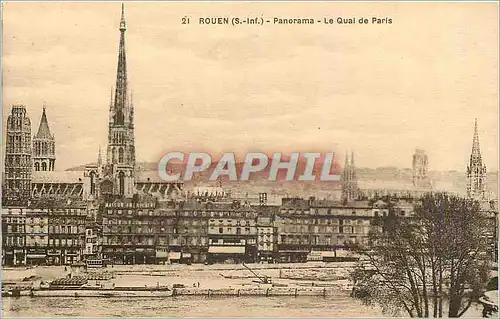 Cartes postales Rouen S Inf Panorama Le Quai de Paris