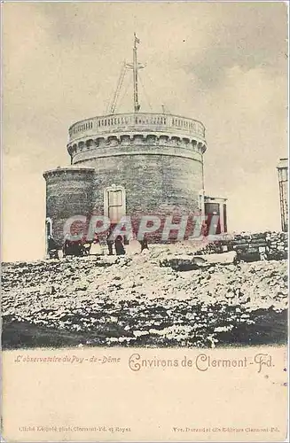 Cartes postales Environs de Clermont Fd L'observatoire du Puy de Dome