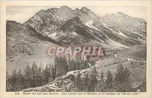 Cartes postales Route du Col des Aravis Les Lacets sur la Giettaz et la Chaine de l'Etale