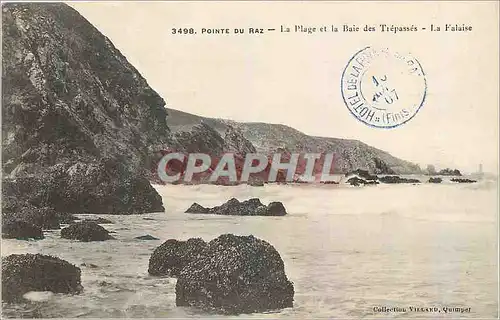 Ansichtskarte AK Pointe du Raz La Plage et la Baie des Trepasses La Falaise