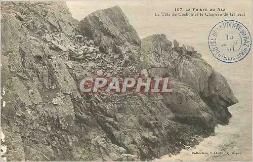 Ansichtskarte AK La Pointe du Raz La Tete de Cochon et le Chapeau de General