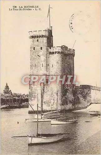 Ansichtskarte AK La Rochelle La Tour St Nicolas Bateaux