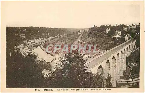 Cartes postales Dinan Le Viaduc et vue generale de la coulee de la Rance