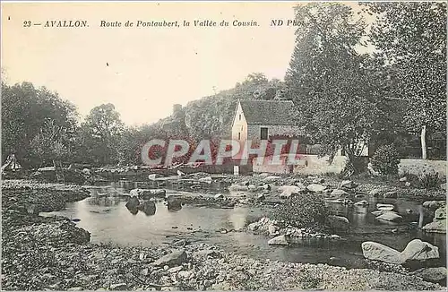 Cartes postales Avallon Route de Pontaubert la Vallee du Cousin