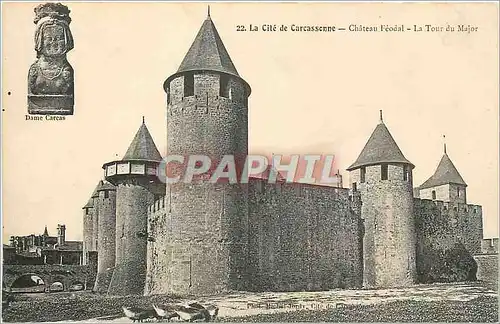 Cartes postales La Cite de Carcassonne Chateau Feodal La Tour du Major