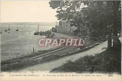 Ansichtskarte AK Environs de Morlaix Le tournant du Bas de la Riviere et Chalet du Cycle