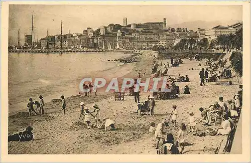 Cartes postales Cote d'Azur Cannes Alpes Maritimes La Plage et le Mont Chevalier