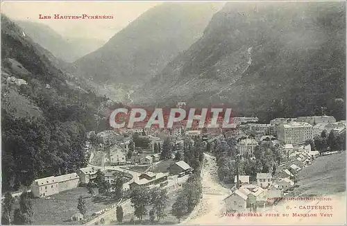 Cartes postales Cauterets vue generale prise du Mamelon Vert