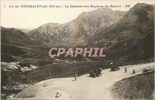 Cartes postales Col du Tourmalet La Descente vers Bagneres de Bigorre