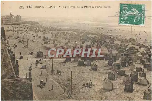 Cartes postales Berck Plage Vue generale de Plage a maree basse