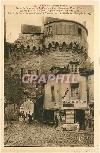 Cartes postales Vannes Porte Prison Porte St Pater ou de St Patern Tamareille Brien