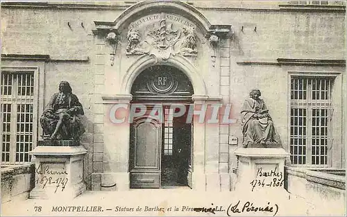Cartes postales Montpellier Statues de Barthez