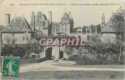 Cartes postales Environs de Saint Pol de Leon Finistere Chateau de Kerjean Facade principale