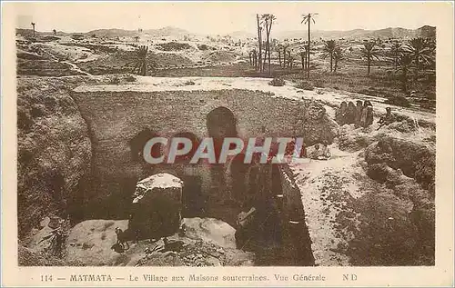 Cartes postales Matmata Le Viliage aux Maisons souterraines Vue Generale