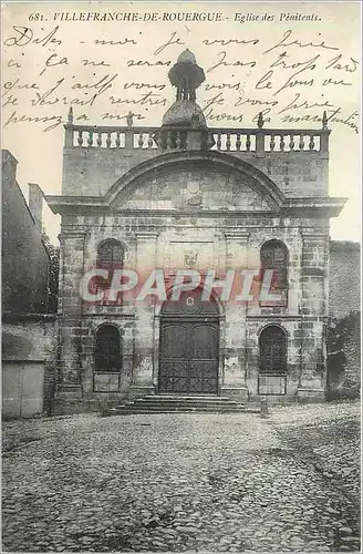 Ansichtskarte AK Villefranche de Rouergue Eglise des Penitents